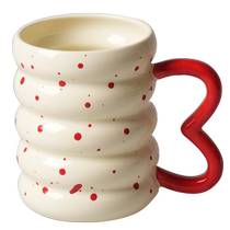 Sheli Creative Donut Splash Ink Ceramic Mug High-Looking Womens Water Cup Office Coffee Milk Handle Cup
