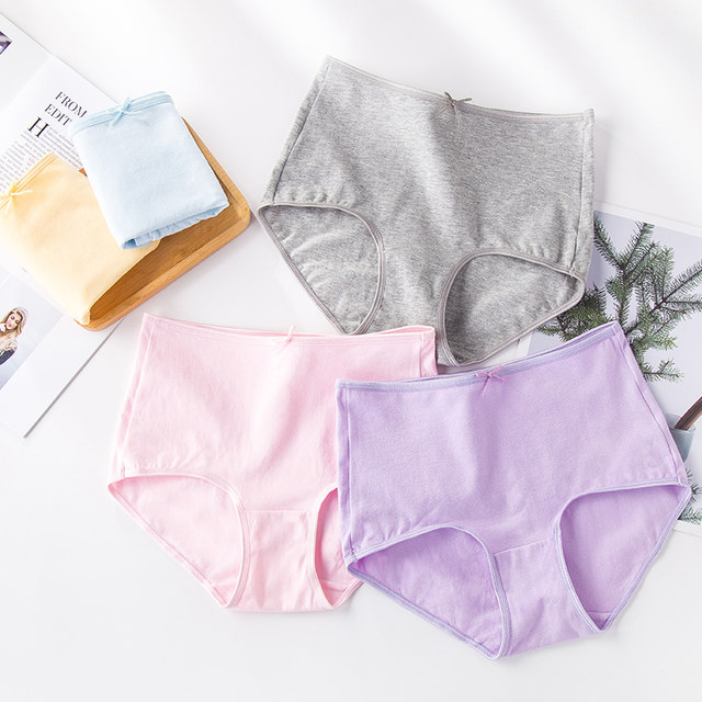 Deanfun / Die Anfen women's underwear pure cotton lace mid-waist sexy breathable seamless hip-lifting briefs 4 pieces