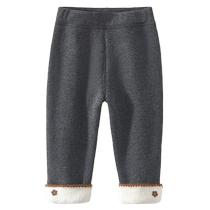 Banxidi girls pants autumn and winter 2024 new style baby casual trousers winter clothing plus velvet outer leggings