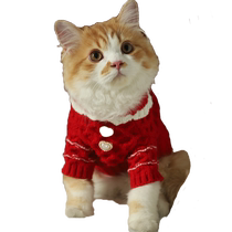 Pet cat clothes autumn anti-shedding Ragdoll cat silver gradient kitten autumn and winter warm kitten cat winter sweater