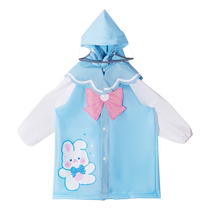 Girls raincoat with bag bit for school special waterproof baby raincoat cute and lightweight kindergarten childrens raincoat for women