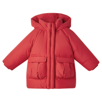 Jerry Baby Girls Down Jacket Winter Mid-Length Thickened Warm Little Girl Winter Bread Clothes Baby Jacket
