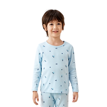 Balabala Childrens Autumn Clothes and Autumn Pants Set Cotton Boys Warm Underwear Autumn and Winter Thickened Childrens Bottoming Pajamas