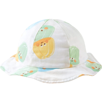 Weishi Muni men and women baby sun visor summer thin hat going out gauze sun protection fisherman hat flowers and fruits