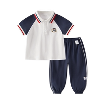 Jerry Baby Boys Suit Summer Thin POLO Collar Sports Two-piece Set Little Boy Dress Childrens Summer Clothes
