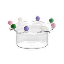 Internet celebrity ins style crown bowl glass soup bowl creative high-end gift gift box for girlfriend best friend and friend