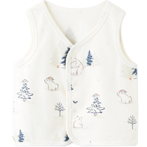 Tongtai baby vest spring and autumn pure cotton baby clothes childrens home clothes underwear boys and girls tops cardigan vests
