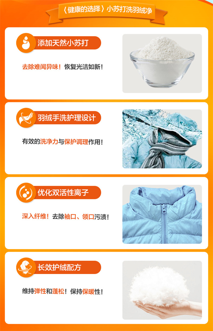 Nguyên chất baking soda nhập khẩu lưới sáng Xuống lưới 250ml chất làm sạch áo khoác Cleaner Weilu Shi - Dịch vụ giặt ủi thuốc tẩy mốc quần áo màu