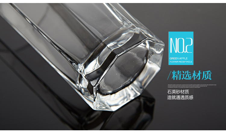 Green Apple Hengwei Octagon Glass Juice Cup 320ml Hoa Trà Cup bình thủy tinh đựng nước 2 lít