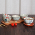 Gỗ tre, bát cơm, bát sứ kiểu Nhật và gió, bát cao hộ gia đình đơn 4,25 inch, sơn lót tay bộ bát đĩa hàn quốc Đồ ăn tối