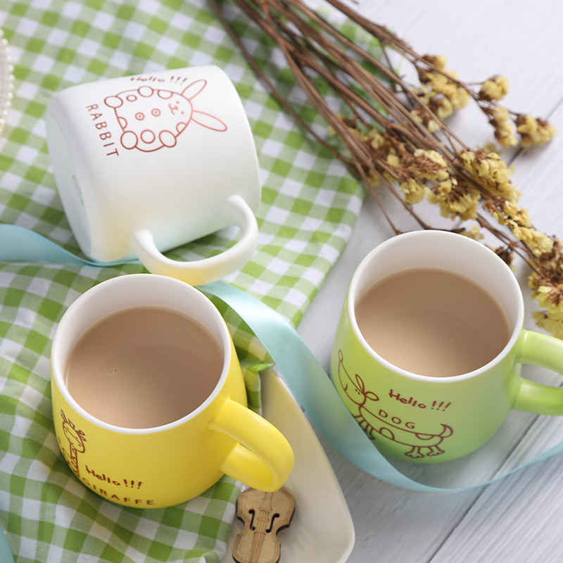 Arst/ya cheng DE 370 ml karmi cartoon mark cup coffee cup, water cup milk cup ceramic cups of tea cups