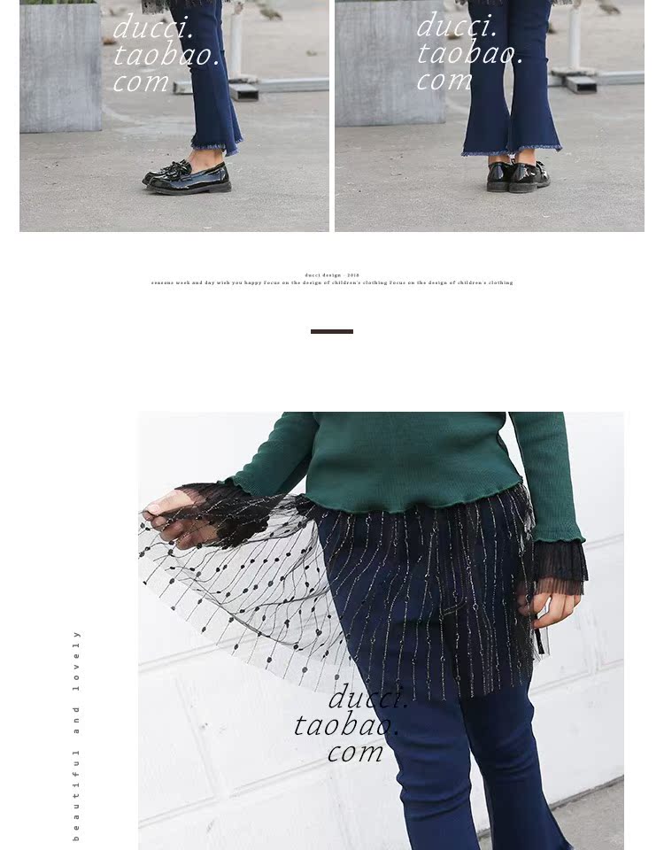 Cô gái cotton cao co giãn sừng quần trẻ em hoang dã mùa thu quần bé trai lớn giả quần hai dây quần legging quần sooc bò trẻ em