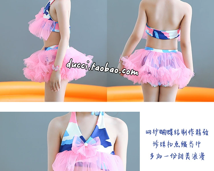 Cô gái đồ bơi chia loại cậu bé lớn công chúa váy ren bộ bikini dễ thương trẻ em đồ bơi phù hợp với quần lót trẻ em
