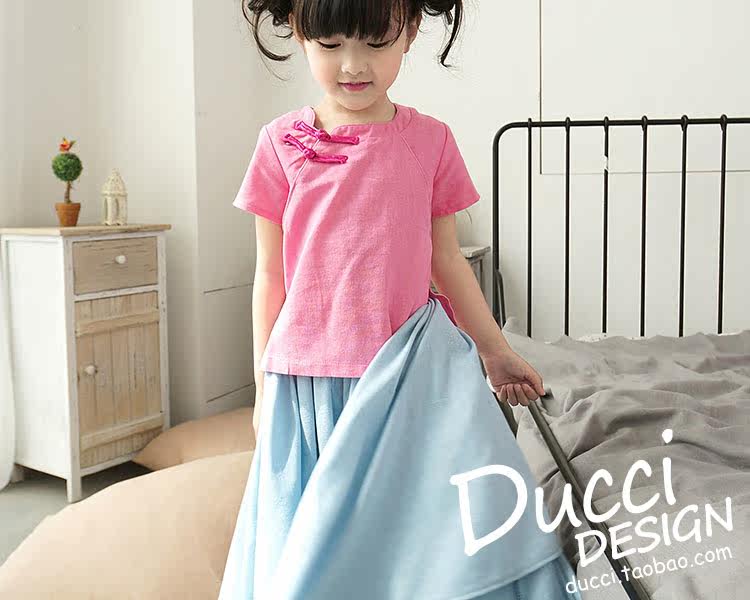 Jupe fillette en lin - Ref 2049766 Image 11