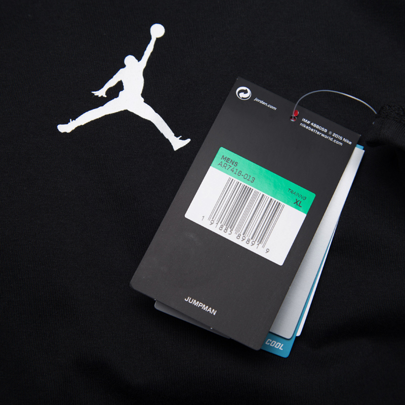NIKE AIR JORDAN AJ bóng rổ thể thao nam giải trí cổ tròn thoáng khí áo thun ngắn tay 939417/939415 - Áo phông thể thao áo thun reebok nam