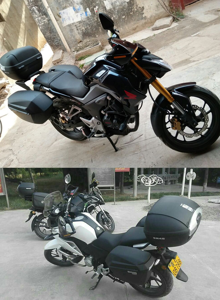 Voi ma mút - Xe gắn máy phía sau hộp cốp sau xe máy