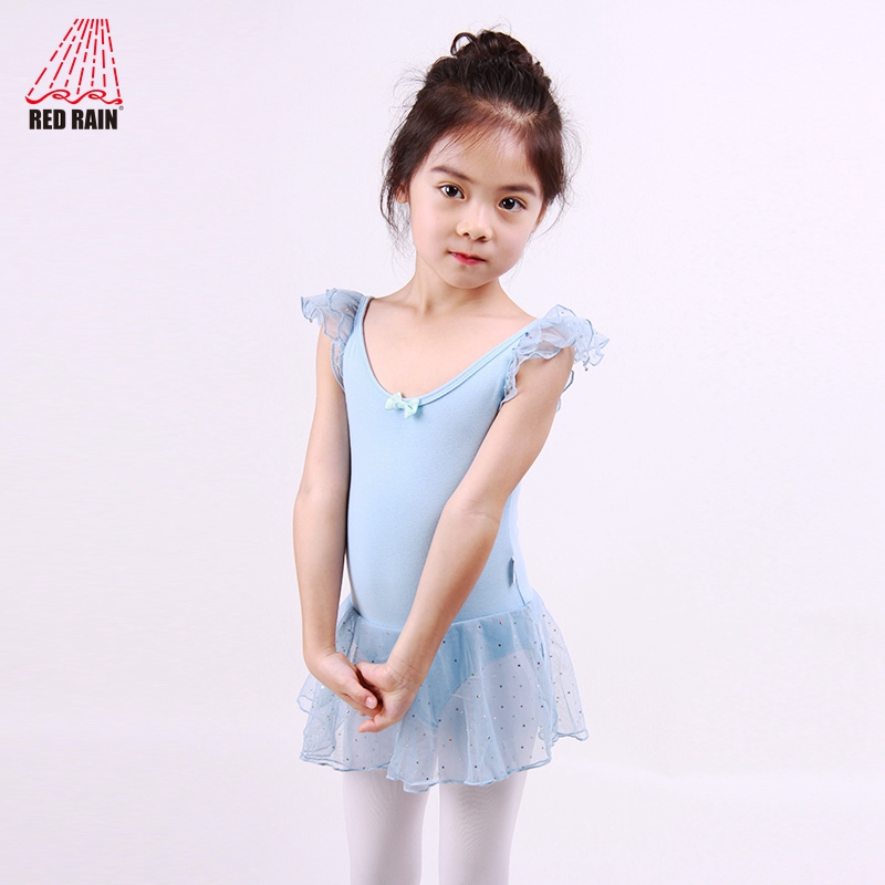 Red Rain Dance Suit Children Gymnastics Suit Girl Ballet Dresses Skirt Girl Short Skirt Foreign Style Dress Rehearsace