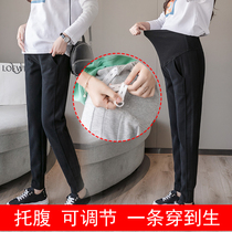 Pregnant Woman Pants Spring Fall Outside Wearing Loose Thin SPORTS PANTS FASHION PREGNANT WOMAN TOVENOM PANTS DISPLAY SLIM ADJUSTABLE CASUAL PANTS