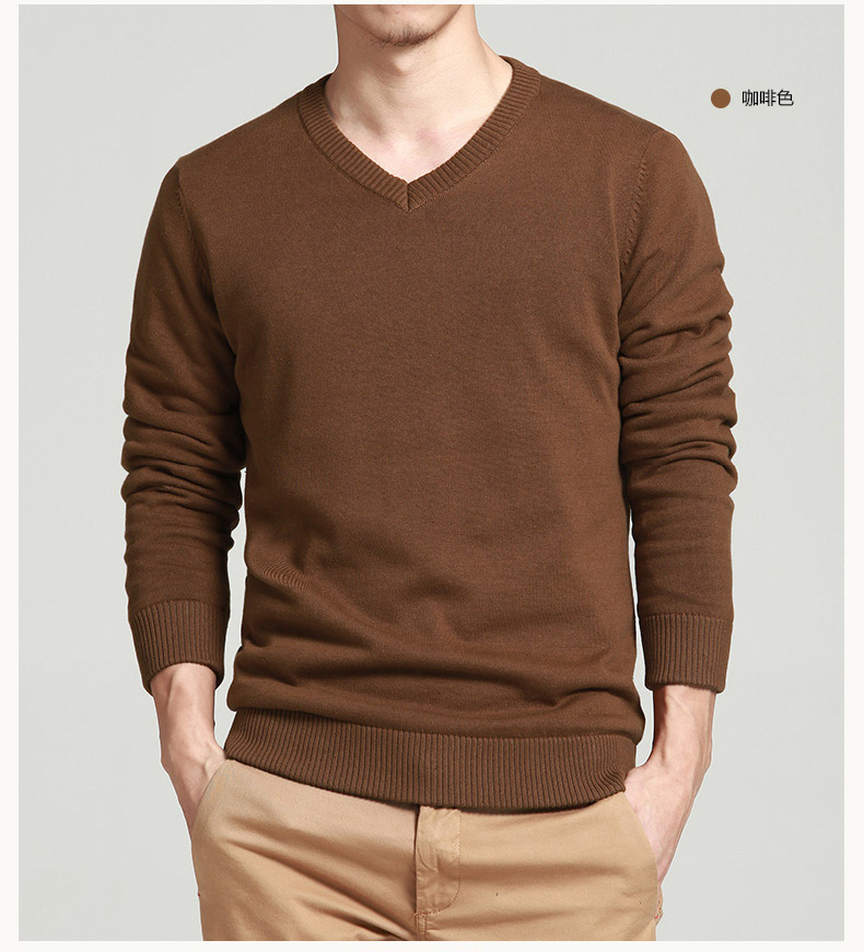 MoMike nam mùa đông cộng với áo len cổ chữ V dày nhung cho nam áo hoodie nam