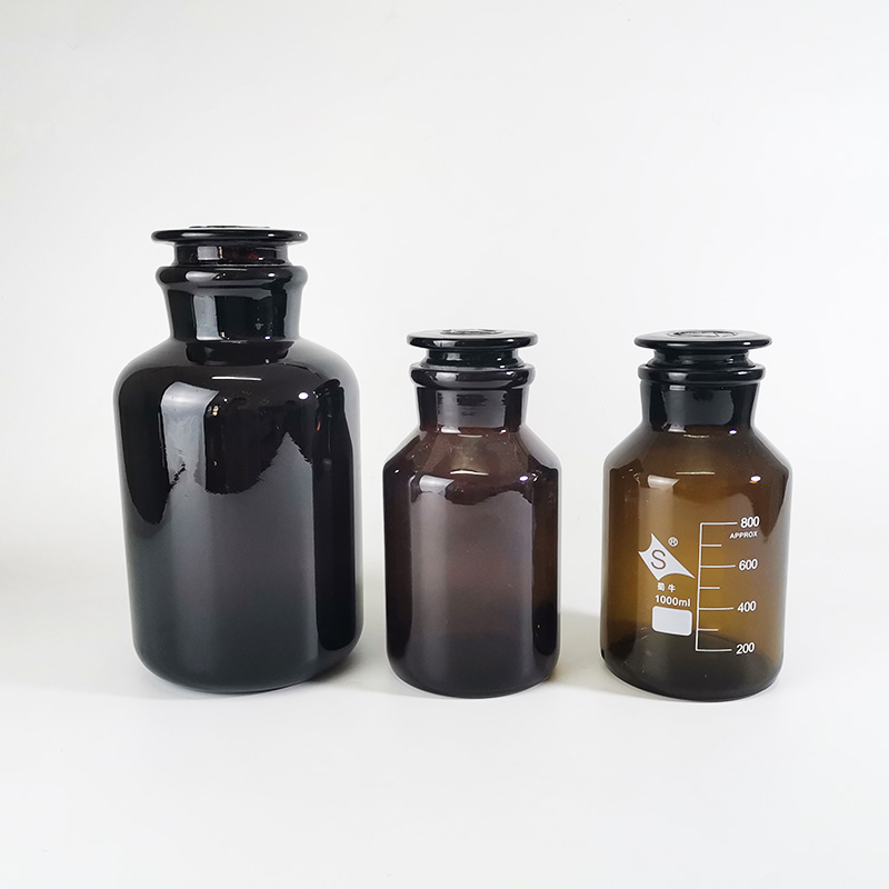Shu brown glass reagent bottle high borosilicate in high boron silicon, tea-colored reagent bottle avoid light frosted brew wine