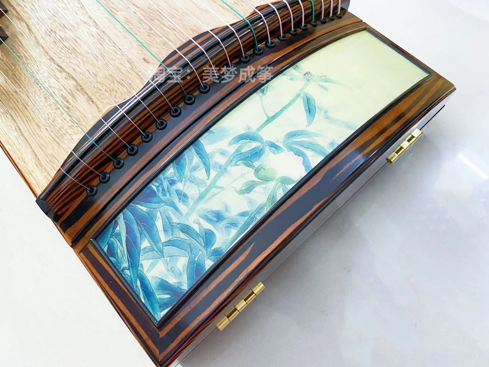 Huajing Sanhao brand guzheng entry-level thin digging zither hand-made face digging ebony solid wood professional performance level