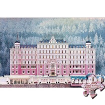 Wood Puzzle 1000 Piece Budapest Hotel Dream Classic Movie Poster Adult Puzzle Gift Pink
