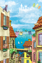 Michelle wooden adult puzzle 500 1000 1500 pieces of European town intellectual wooden toy