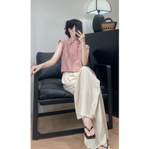 Летняя одежда надевает целый набор новой китайской женской одежды Light national style High level Dree Xiayyang одежда ретро дисковая пряжка Chia suit pants