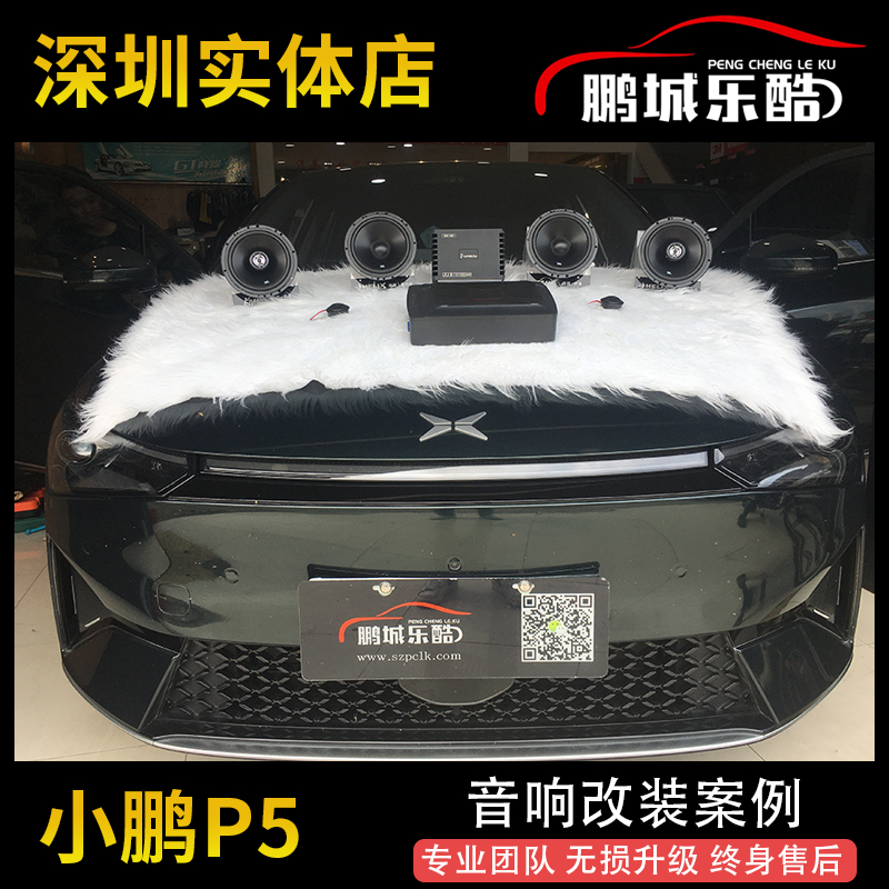 Xiaopeng P5 car audio modified two-way speaker coaxial DSP amplifier car bass speaker Shenzhen store