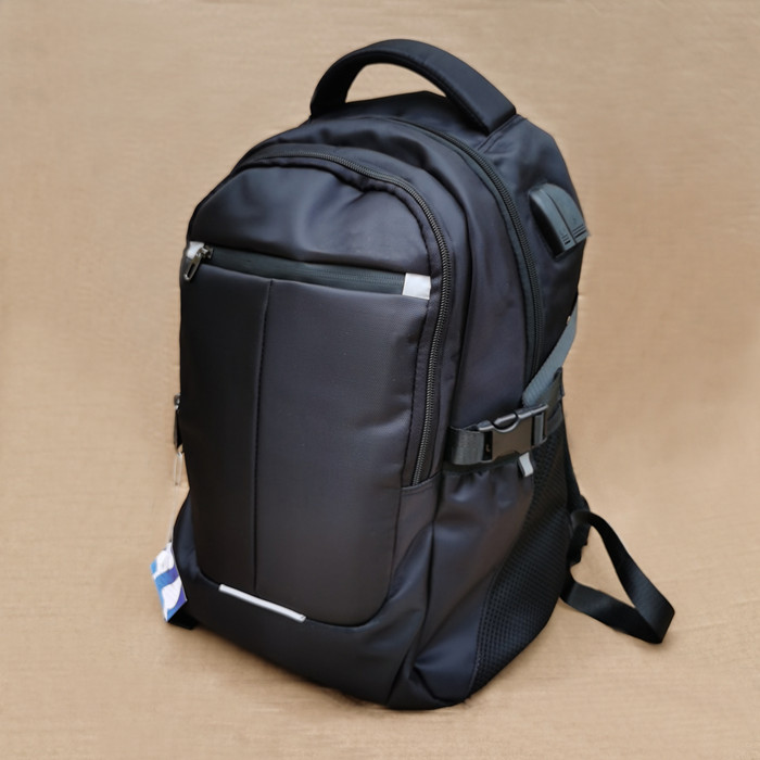 Well Black Double Shoulder Bag Laced With Computer Bag For Travel Portable Bag Business Casual Large Capacity Men's Bag