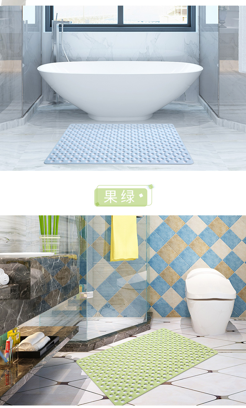 Nhà vệ sinh phòng tắm vòi sen tắm mat không trượt thảm rỗng nhựa hộ gia đình không thấm nước mat mat toilet - Thảm sàn thảm cao su chống trượt nhà tắm