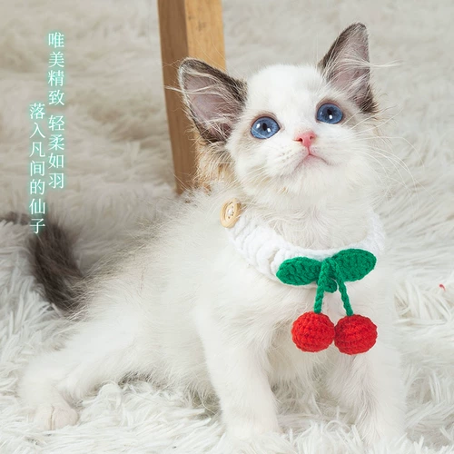 Чокер ручной работы, плетеный браслет из красной нити, ожерелье, плавательный круг для шеи, аксессуар, шарф, кот, домашний питомец