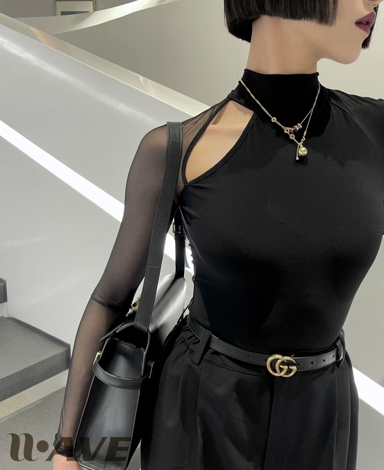 Micro-dance dress WAVE lady autumn winter imported crystal hemp garnet yarn fabric with its own chest cushion Latin dance suit