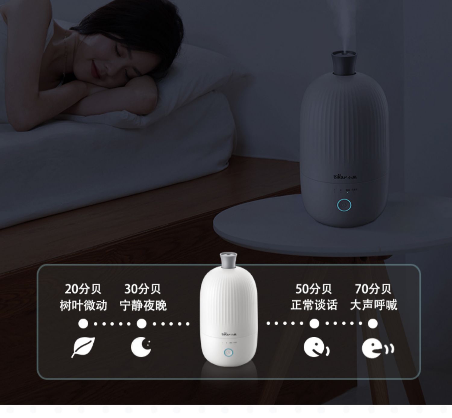 máy phun sương tạo ẩm deerma Gấu / gấu Máy tạo độ ẩm JSQ-B15H2 nhà ẩm liên tục phòng ngủ im lặng mang thai máy tạo độ ẩm mini - Máy giữ ẩm máy tạo ẩm lọc không khí