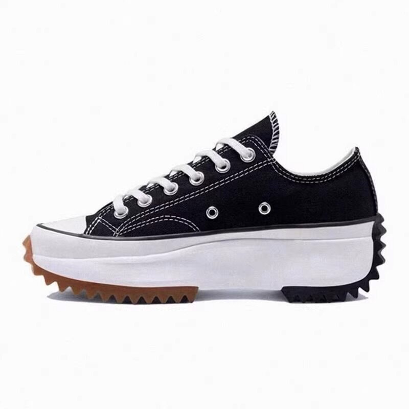 Run Star Hike Low-Top Meteor American Retro Style Thick-Soled Canvas Shoes Unisex Black 168816C Run Star Hike Low-Top Meteor American Retro Style Thick-Soled Canvas Shoes Unisex Black 168816C