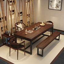 New Chinese Solid Wood Tea Table And Chairs Combined Home Tea Art Kutian Tea Table Minimalist Meditation Office Bubble Tea Table 1034