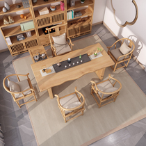 New Chinese Solid Wood Tea Table And Chairs Combine Home Utiliti Tea Desk Brief Tea Table Zen office Bubble Tea Table 1010