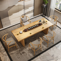 Solid wood tea table and chairs combination brief about new Chinese style tea office Zen Kung Fu Home Living Room Tea Table 1008