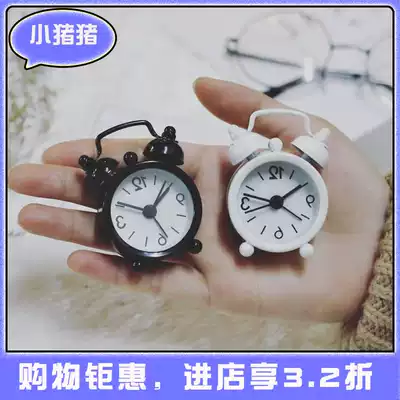 Mini pocket alarm clock 1 inch small creative portable palm portable simple student cute pointer small alarm clock