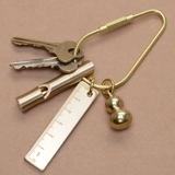 Латунный медный брелок ручной работы, дорожный спасательный жилет, свисток, ключи от машины подходит для мужчин и женщин, подарок на день рождения