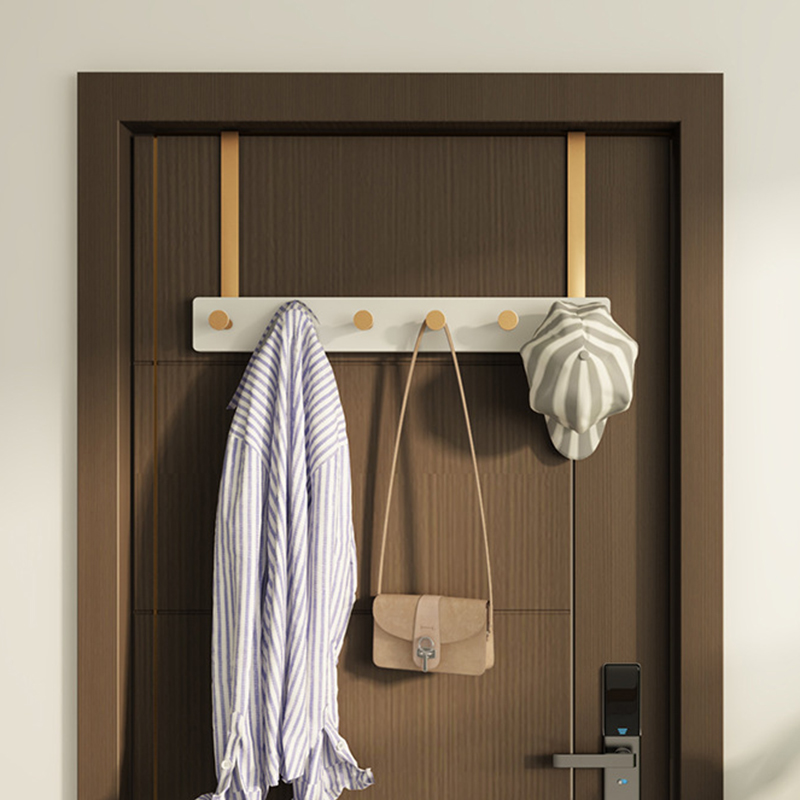 Nail-free door rear coat hook hanger wall hanging clothes hook seamless row hook entry door behind the door coat hook