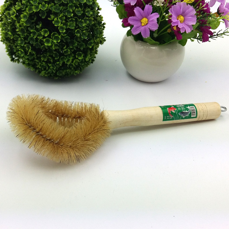 Not stained with oil pan bowls brush brushes dishwashing brushed pan with multipurpose brushed dish brushed oil brush grease brush with wood handle pan brush-Taobao