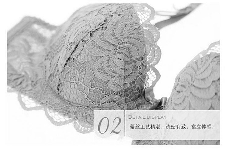Sexy Lace Thin Cotton Breathable Large Size Underwear set NSXQ13094