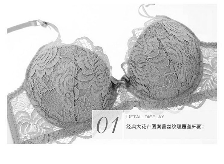 Sexy Lace Thin Cotton Breathable Large Size Underwear set NSXQ13094