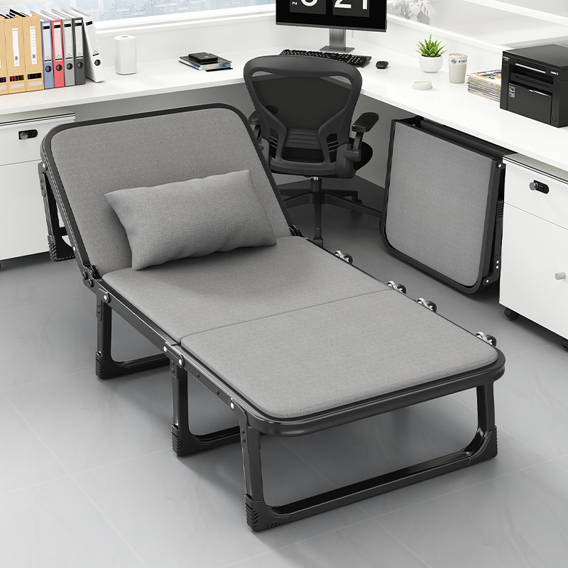 Office Nap Folding Bed Single-Person Nap Artifact Recliner Home Bed Simple Portable Adult Hard Board Camping Bed