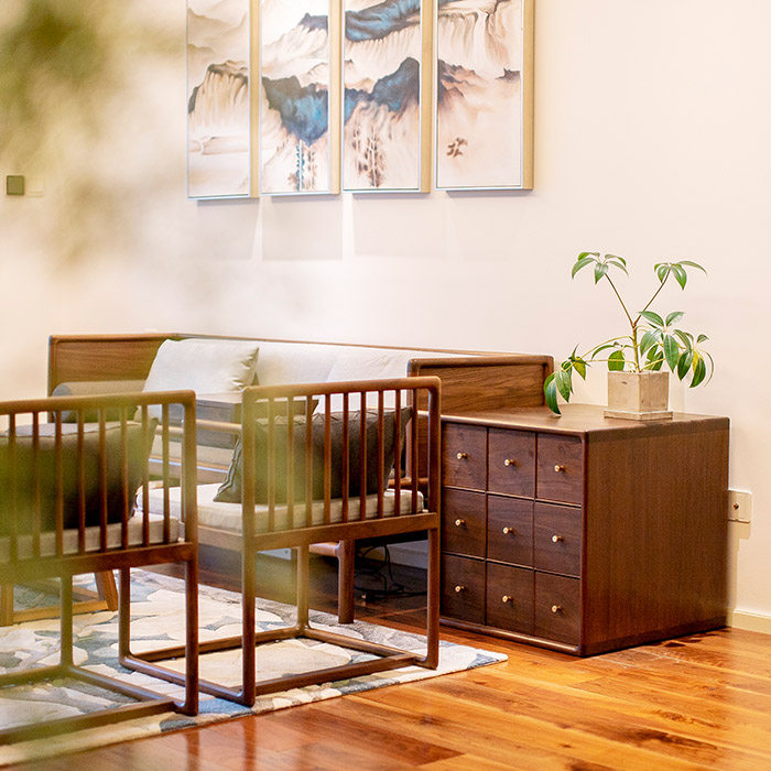 Phaseless nine drawers multi - drawer cabinet cabinet New Chinese solid wood modern minimalist element furniture