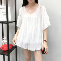 Pregnant woman Summer Gats up extra-size 200 catty mm Loose Display Slim Veil short sleeve Shirt Shirt t-shirt Tomer Chauma