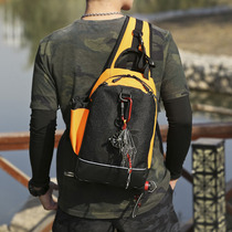 Luya large capacity shoulder messenger bag men's chest bag camouflage waterproof fishing crossbody sports multifunctional outdoor backpack