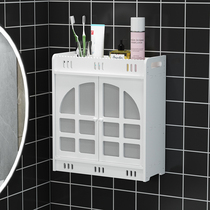 Punch-free toilet rack Wall Wall toilet bathroom toilet cosmetics toiletries wall storage cabinet