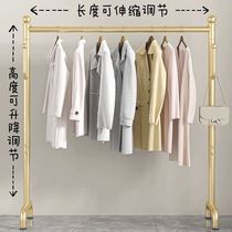 Telescopic clothes drying rack floor-standing room bedroom internet celebrity clothes hanging rod lifting adjustment cool clothes rack home balcony clothes rack